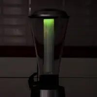 Башня пивная &laquo;Металлик&raquo;, 3 л, колба для льда, с подсветкой, 2 батарейки CR=2032, пластик, серебристая