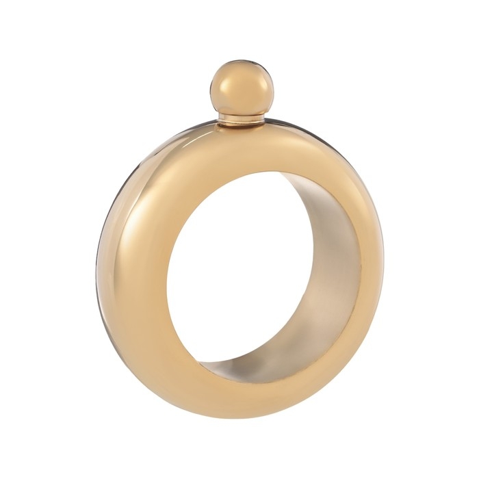 Фляжка для алкоголя и воды Фляжка для алкоголя и воды "Браслет", нержавеющая сталь, подарочная, женская, 105 мл