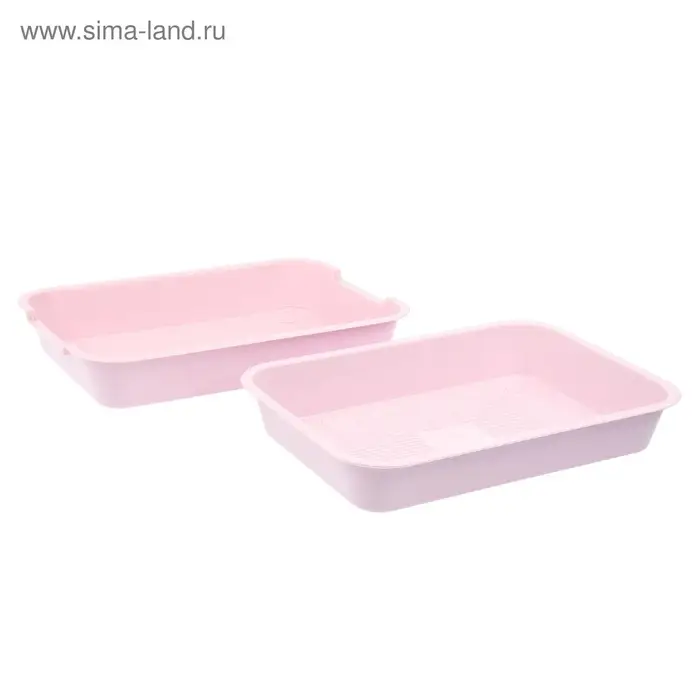 Туалет средний с сеткой 36&times;26&times;6.5 см, розовый