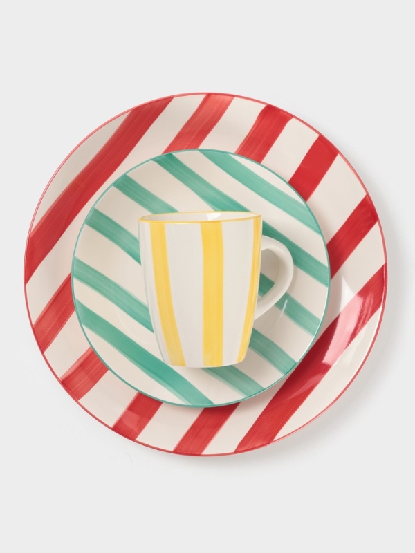 Тарелка Доляна "Райе" 26см, 26,5х3, цвет красный