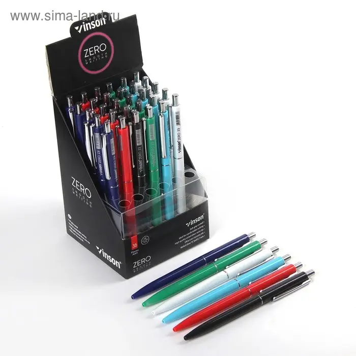 Ручка шариковая, автоматическая Vinson ZERO 0.7 мм, стержень масляный синий, корпус МИКС Ручка шариковая, автоматическая Vinson ZERO 0.7 мм, стержень масляный синий, корпус МИКС