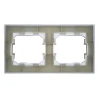 BRITE Рамка 2 поста IP44 РУ-2-БрА-44 алюминий