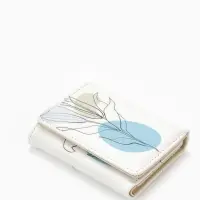 Кошелёк женский на кнопке, 10.5&times;2.5&times;8.5 см, с цветочным принтом, белый