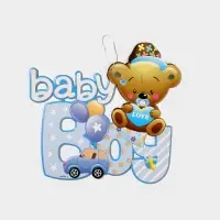 Украшение на гендер пати &laquo;Подвеска Baby Boy&raquo;, 28.5&times;26 см, голубое