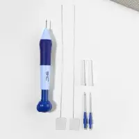 Игла для вышивания TEIRA, для ковровой техники, d=1.3/1.6/2.2 мм, с нитевдевателями, голубая, синяя