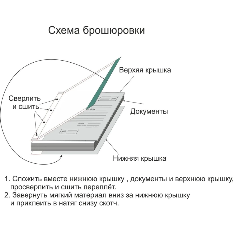 Папка архивная для переплета картон/ бумвинил