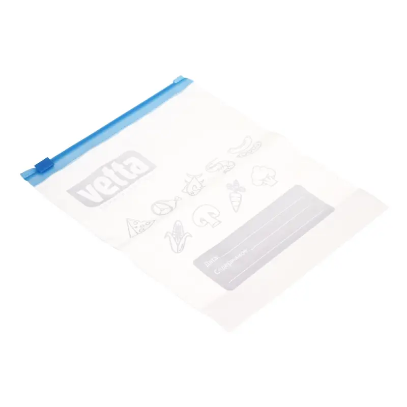 Пакеты с замком-слайдером тм VETTA, 18х22см, устойчивое дно, 1,5л, 50мкм, полиэтилен, 10шт