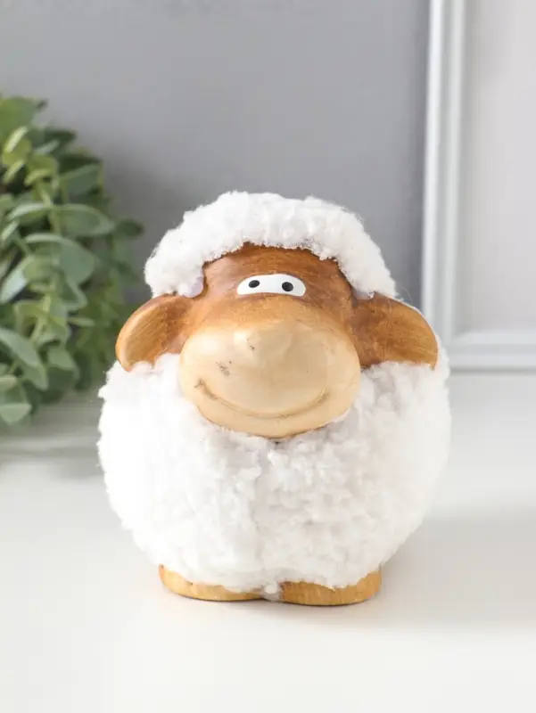 Сувенир керамика "Снежный барашек" 13,5х10,5х12 см