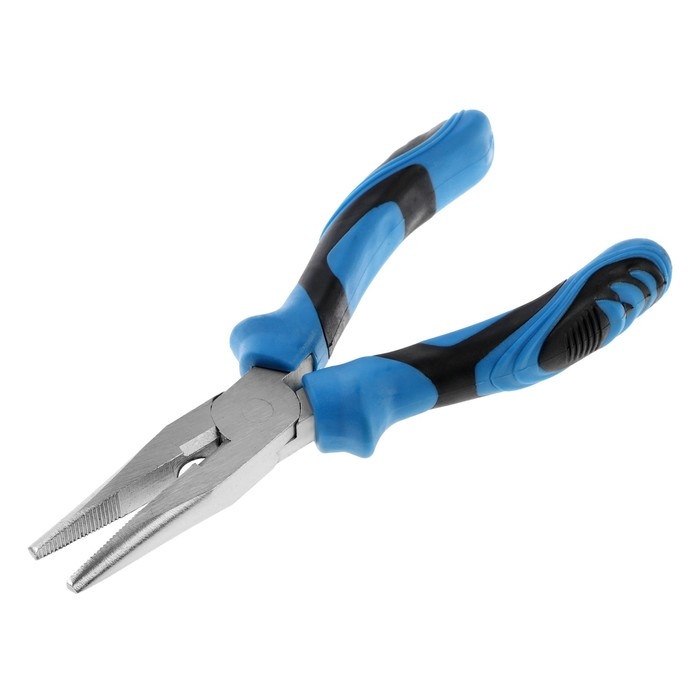 Длинногубцы ТУНДРА, сталь 45, никелированные, 2К рукоятки, 160 мм Длинногубцы ТУНДРА, сталь 45, никелированные, 2К рукоятки, 160 мм