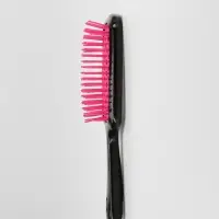 Расчёска массажная, широкая, вентилируемая, 8.5&times;20.5(&plusmn;1) см, чёрная/розовая