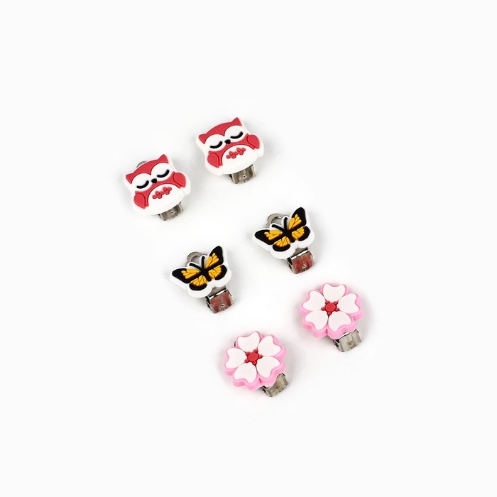 Клипсы детские  Клипсы детские "Самой красивой", 1,5 х1,5 см, МИКС