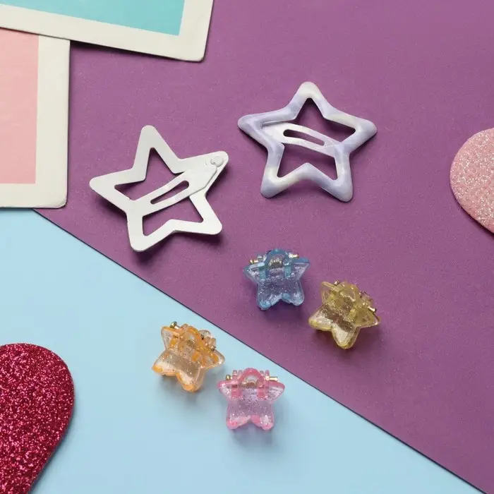 Набор для волос Набор для волос "Маленькая звездочка" (2 невидимки,4 крабика) клетка