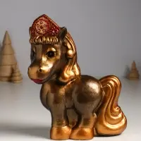 Копилка "Лошадь в кокошнике" 23х17,5х10 см, бронза Копилка "Лошадь в кокошнике" 23х17,5х10 см, бронза