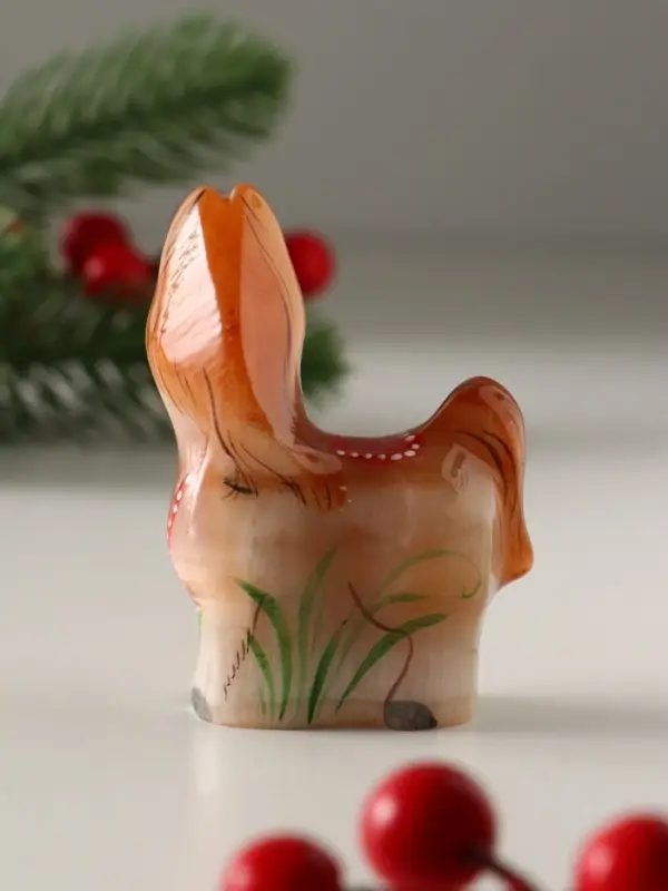 Сувенир Лошадка 7х5 см, селенит