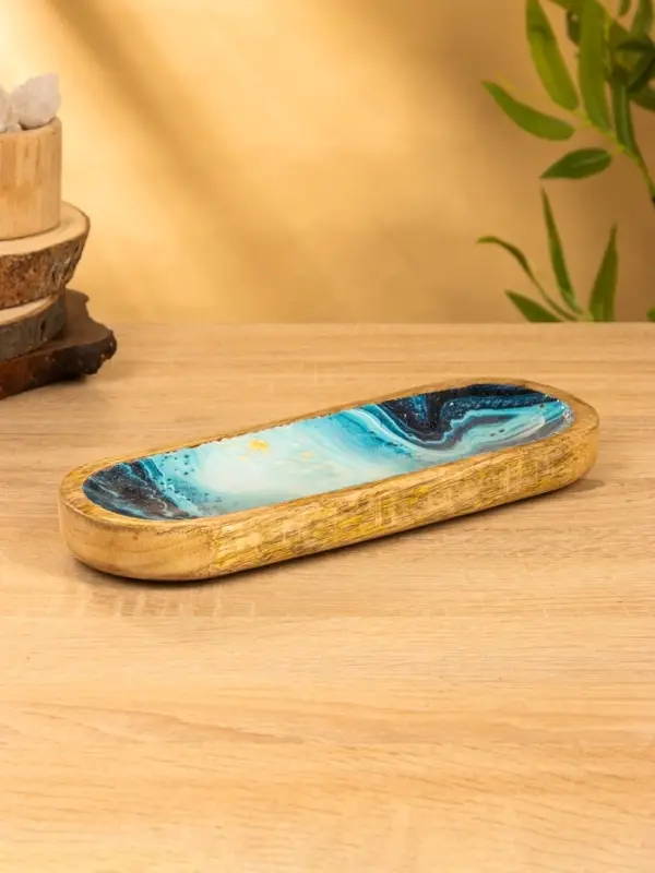 Подставка под благовония Подставка под благовония "Лазурь" 28х10х3 см, манговое дерево