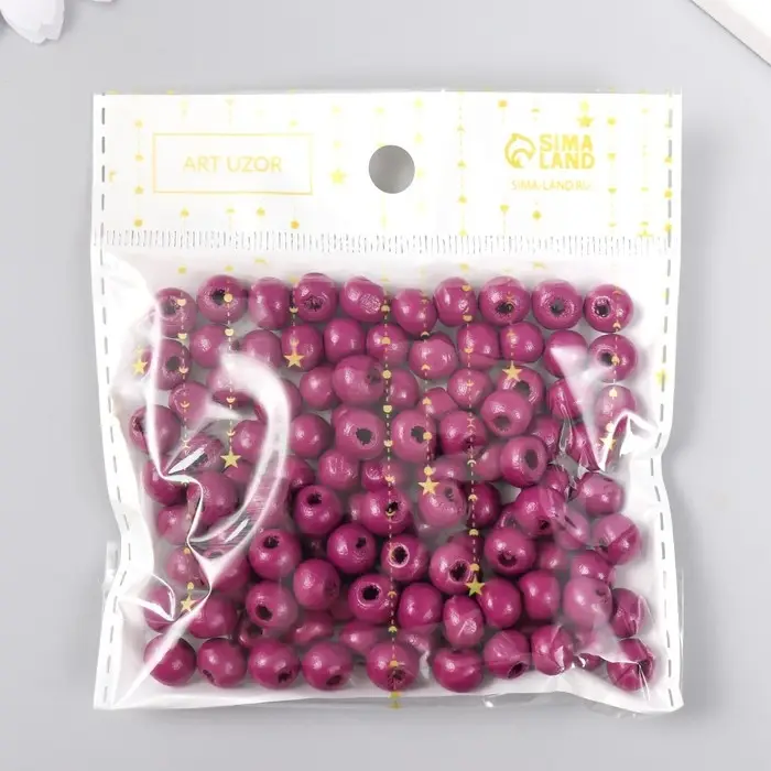 Бусины для творчества дерево Бусины для творчества дерево "Слива" d-0,8 см, набор 20 гр