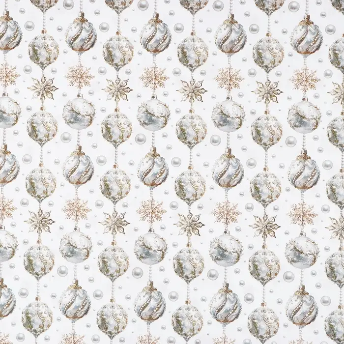 Упаковочная бумага на новый год, двухсторонняя крафтовая &laquo;Новогодние шары&raquo;, 70&times;100 см