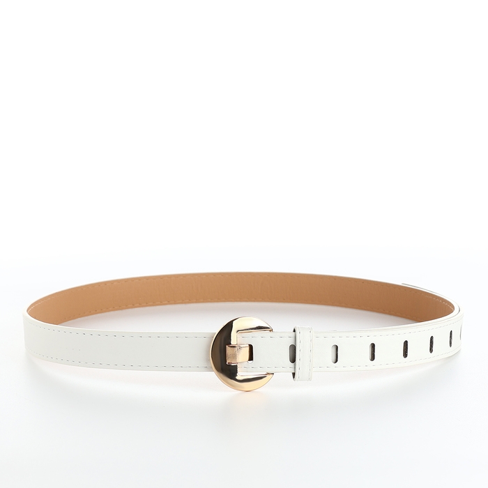 Ремень женский, ширина 2,5 см, пряжка металл, цвет белый Ремень женский, ширина 2,5 см, пряжка металл, цвет белый