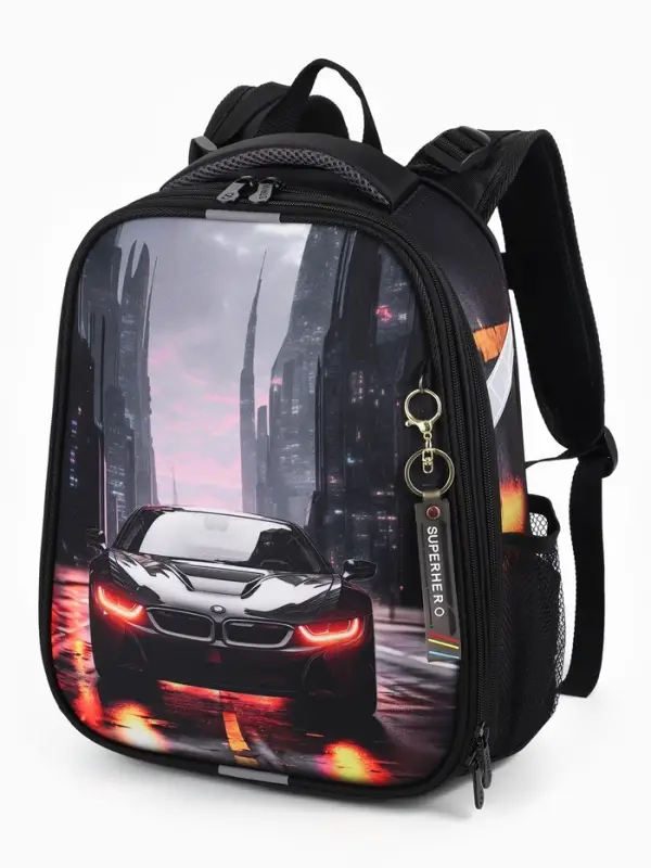 Рюкзак школьный для мальчика &laquo;Гонки&raquo;, Stavia, эргономичная спинка, 30&times;16&times;38 см, чёрный