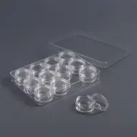 Органайзер для хранения мелочей, 12 баночек, 12&times;9&times;2 см, d=2.8&times;1.5 см, 2 мл, прозрачный