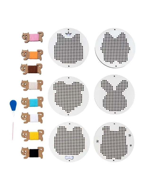 Набор для творчества. Вышивка по деревянным трафаретам "Портретная галерея"