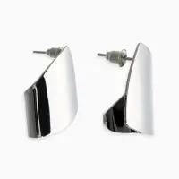 Серьги металл &laquo;Геометрия&raquo; заворот, цвет серебро