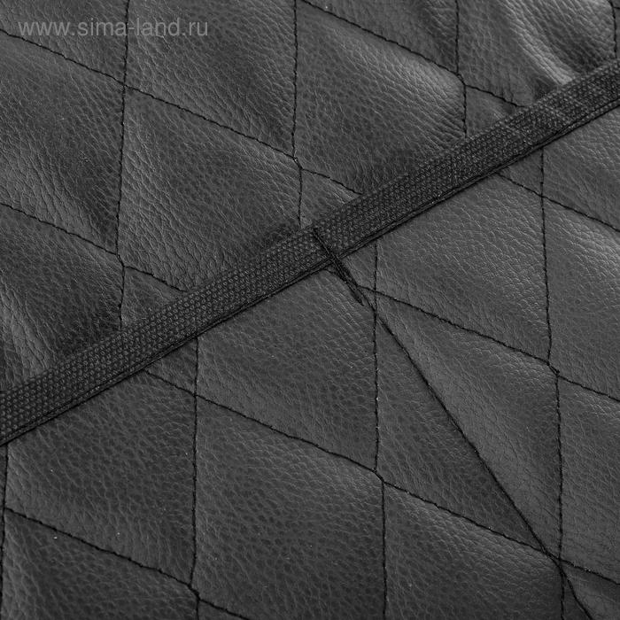 Органайзер на спинку сиденья в багажник Cartage, экокожа, ромб, черный, 95 х 40 см Органайзер на спинку сиденья в багажник Cartage, экокожа, ромб, черный, 95 х 40 см