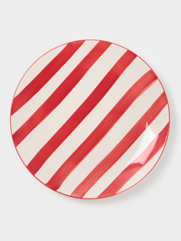Тарелка Доляна "Райе" 26см, 26,5х3, цвет красный