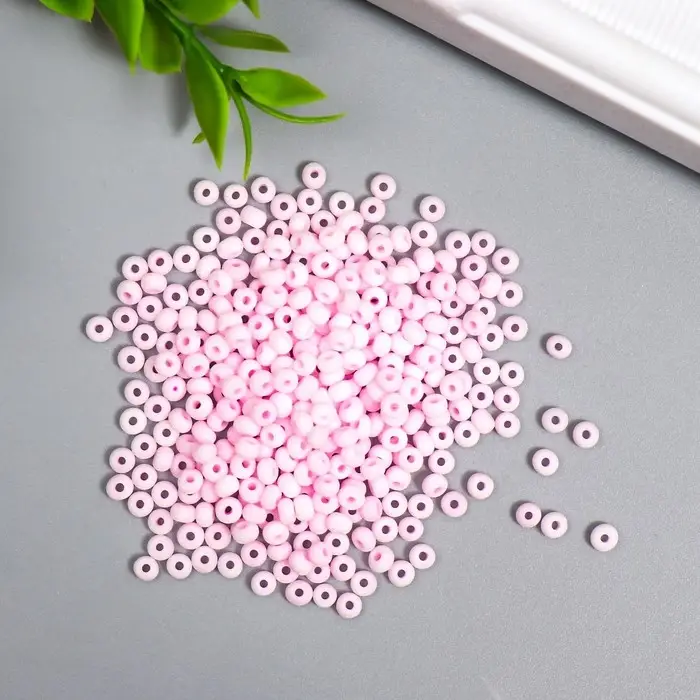 Бисер стекло 8/0  Бисер стекло 8/0 "Маршмеллоу. Матовый. Розовый зефир" 10 гр