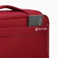 Чемодан на колёсах TEXTURA, с увеличением, кодовый замок, 42&times;26&times;68 см, 24", красный