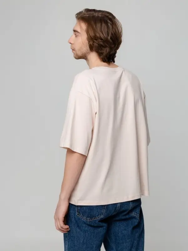 Футболка унисекс оверсайз Street Vibes, бежевая, размер XS/S Футболка унисекс оверсайз Street Vibes, бежевая, размер XS/S