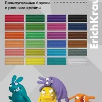 Пластилин 24 цвета, 432 г, ErichKrause "Jolly Friends", со стеком, в картонной упаковке