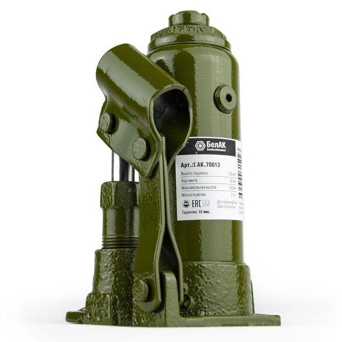 Домкрат гидравлический  Домкрат гидравлический "БелАК" ECO БАК.70013, подъем/подхват 308/158 мм, 4 т