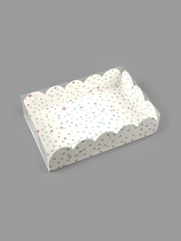 Коробка для печенья, кондитерская упаковка с пластиковой крышкой, &laquo;Счастье ждет тебя&raquo;, 20&times;30&times;8 см