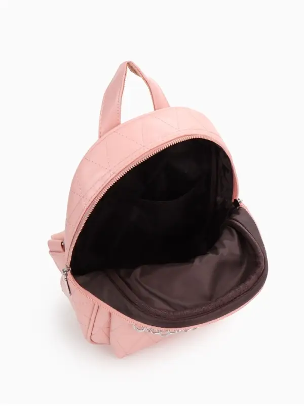 Рюкзак женский на молнии, с карманами, размер 24&times;12&times;30 см, розовый