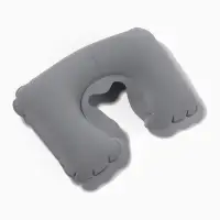 Подушка надувная для шеи, дорожная, 41.5&times;26.5 см, серая