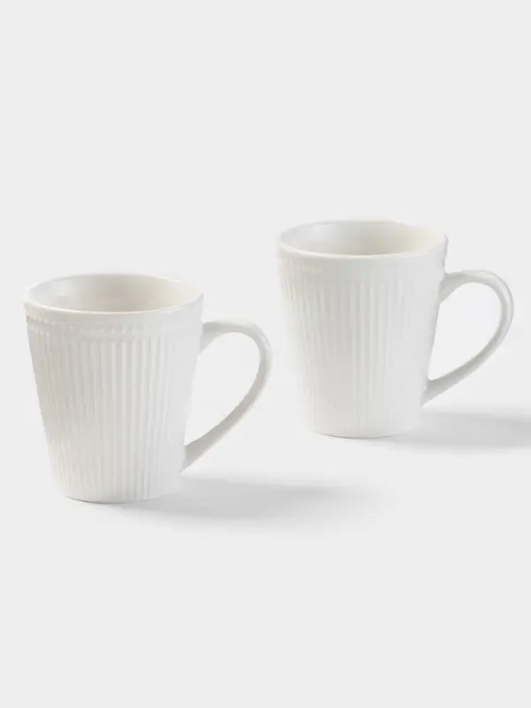 Набор кружек Magistro Edne, 300 мл, 2 шт., фарфор, белый