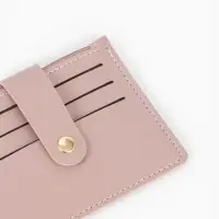 Картхолдер с монетницей на молнии, цвет розовый