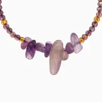 Браслет, длина 16 см, цв. сиреневый, красный Браслет, длина 16 см, цв. сиреневый, красный