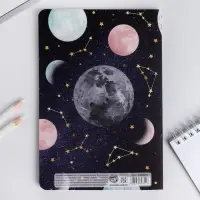 Блокнот А5, 48 л., в точку, обложка софт-тач &laquo;Космос внутри тебя&raquo;