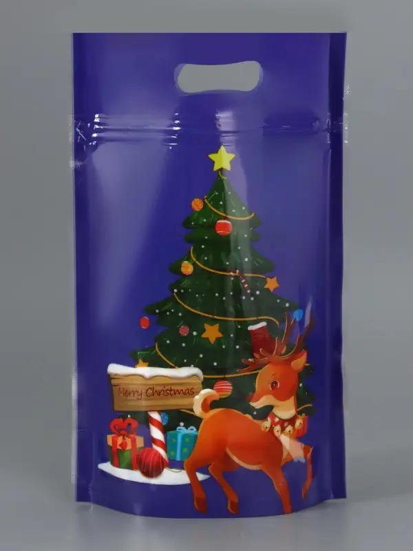 Пакет подарочный, с zip-lock застежкой,  Пакет подарочный, с zip-lock застежкой, "Снеговик и его друзья", 15х22см МИКС