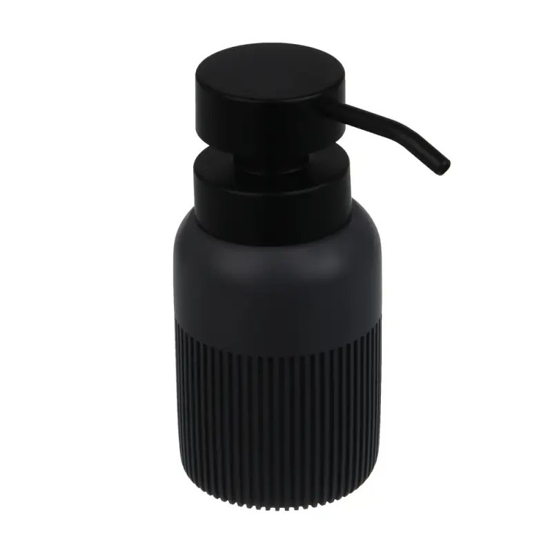 Диспенсер для жидкого мыла тм VETTA Модена, 230мл, полирезин, серый, 7x7x15см