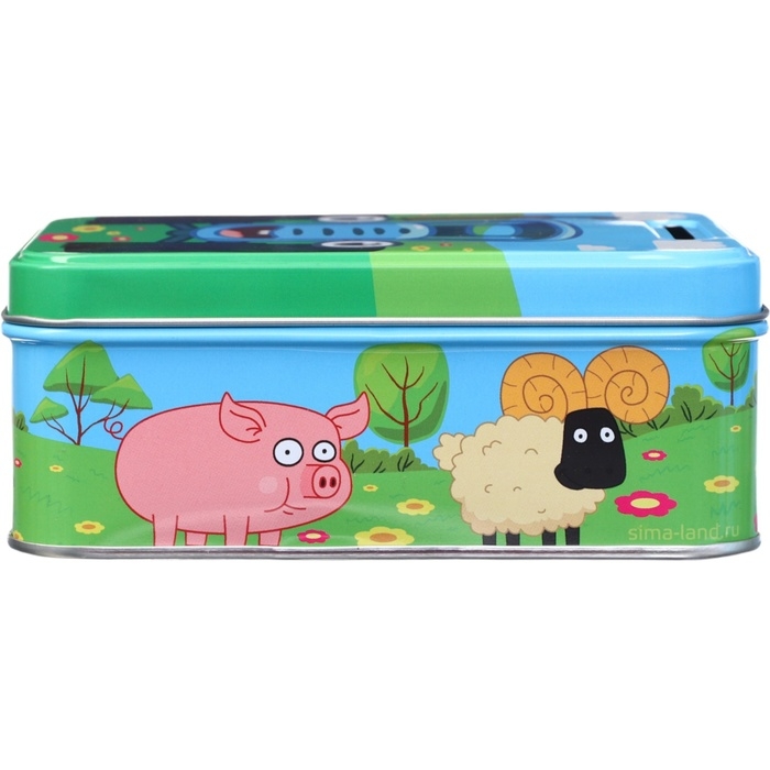 Копилка 14х10х5.8 см, металл, Синий трактор Копилка 14х10х5.8 см, металл, Синий трактор