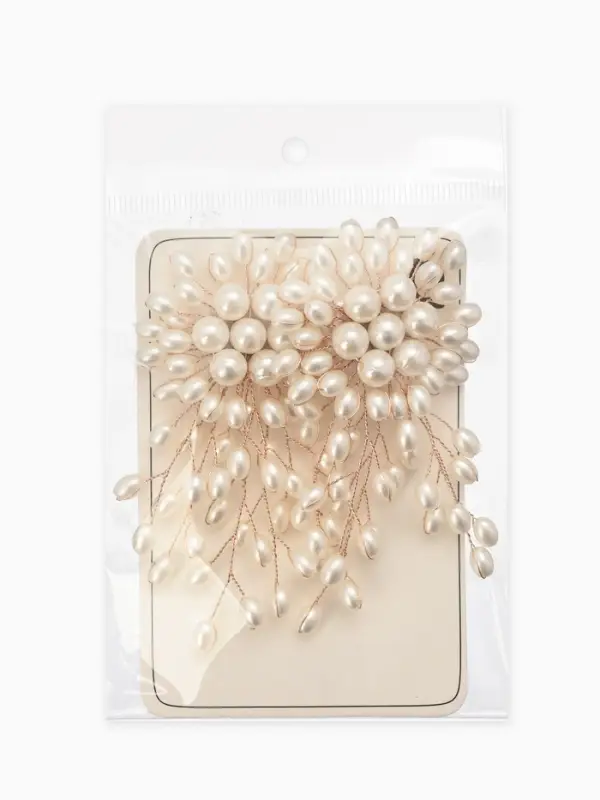 Серьги жемчуг Серьги жемчуг "Россыпь в цветке", цвет белый в золоте