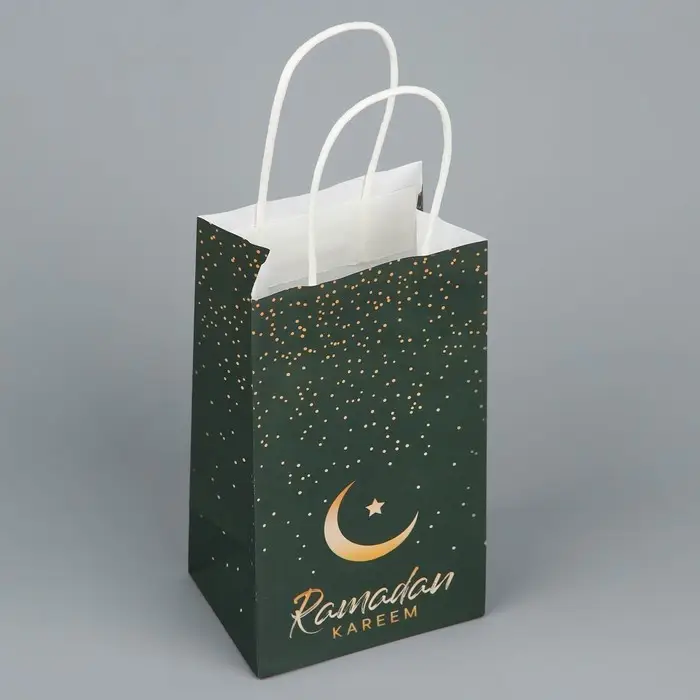 Пакет подарочный крафтовый «Рамадан», 12 х 21 х 9 см