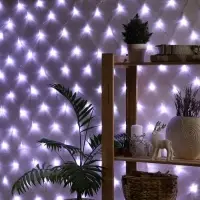 Гирлянда &laquo;Сеть&raquo; 1.6&times;1.6 м, IP20, прозрачная нить, 144 LED, 8 режимов, 220 В, свечение белое