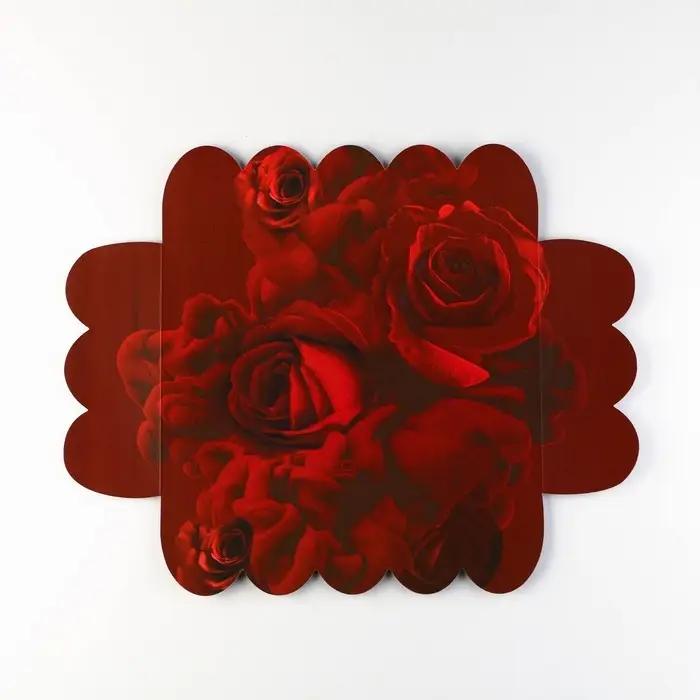 Коробка для печенья, кондитерская упаковка с PVC крышкой, &laquo;Розы&raquo;, 20 х 30 х 8 см