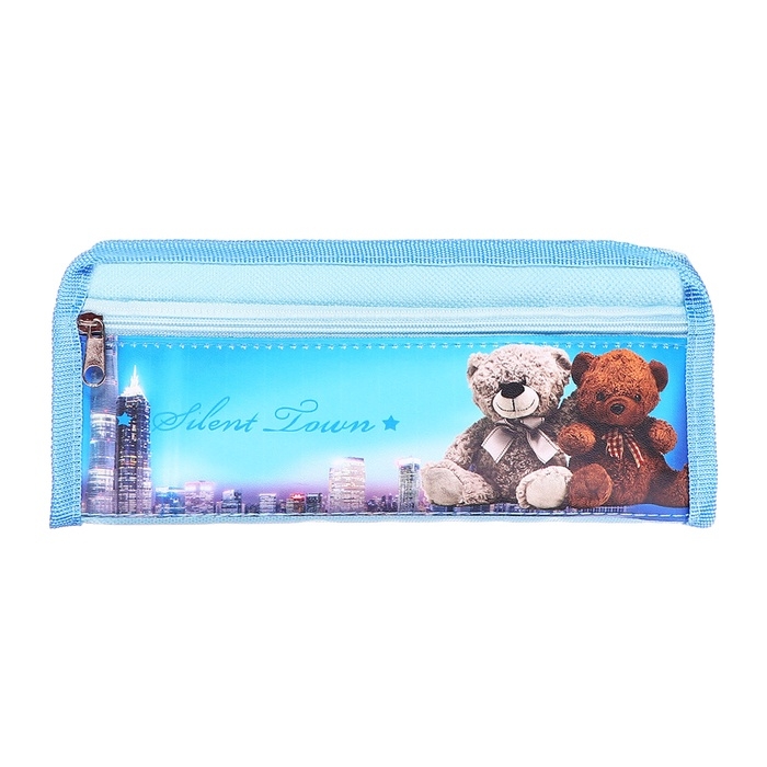 Пенал школьный  Пенал школьный "Мишки" на молнии, 2 отделения, МИКС