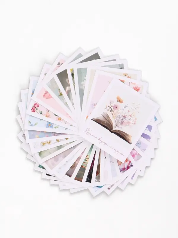 Открытки мини &laquo;Красота&raquo;, набор 35 шт., 8&times;9.5 см