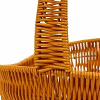 Корзина пластик 34 х 26 х 14 см, ручка 20 см металл карскас коричневый